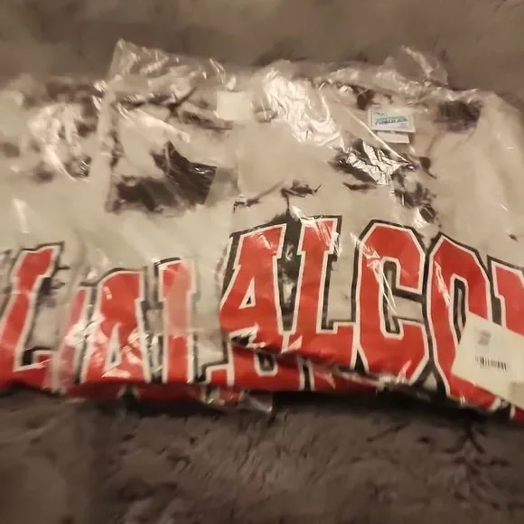 Women's Atlanta Falcons Tie Dye Tubular Cropped Tie Dye T-Shirt-M, L, XL - Picture 2 of 3